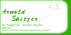 arnold spitzer business card